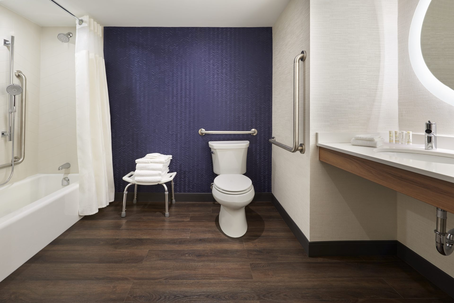 Fairfield Niagara Falls washroom with bath and shower